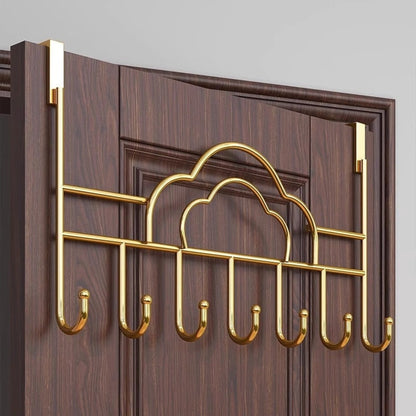 Door Mounted Coat Rack with Streamlined Cloud Shape and Hook - Image 1