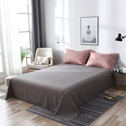 Duvet Cover Set Reversible Solid Patterned Microfiber Bedding - Image 3