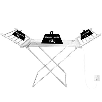 Electric Clothes Drying Rack With Heated Bars Foldable Energy Efficient Indoor Airer Freestanding & Portable - Image 6