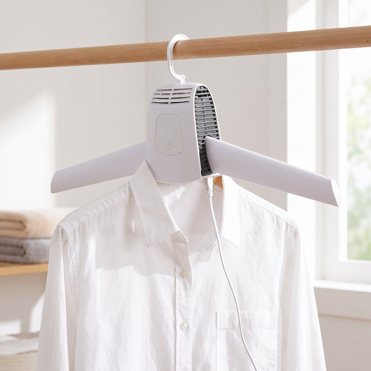 Clothes Drying Hanger Mini Folding Portable Outdoor Travel Electric Dryer With Extendable Air Ducts - hero