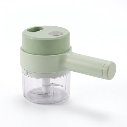 Mini Food Processor Electric Chopper Portable Rechargeable Garlic - angle