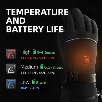 Electric Heated Gloves For Cold Hands Battery Operated With Touchscreen Fingertips And Waterproof Wrist Strap - Image 4