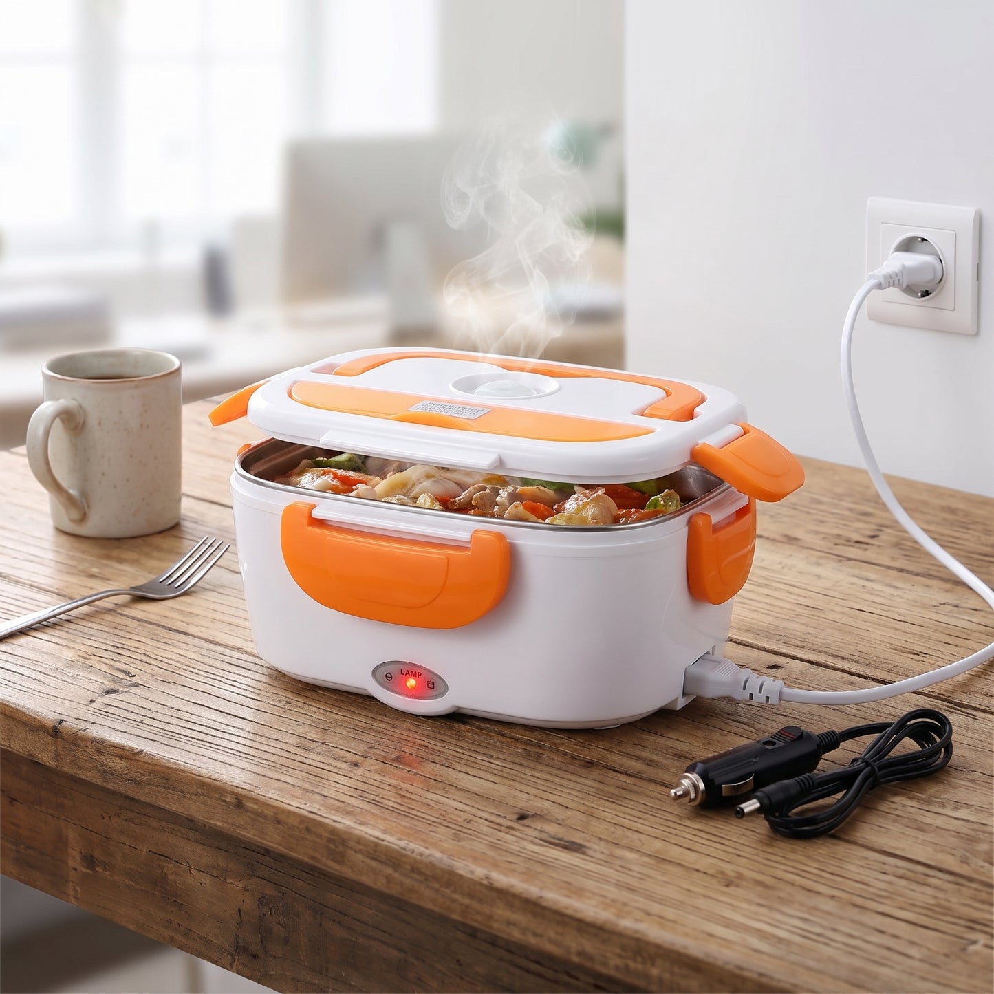 Lunch Box Portable Food Warmer Electric Heater Leakproof Rectangular - Image 21