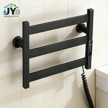 Electric Heated Towel Rack With 3 Bars Compact Warmer Multi-Level Temperature Control Space Saving Design - Image 1