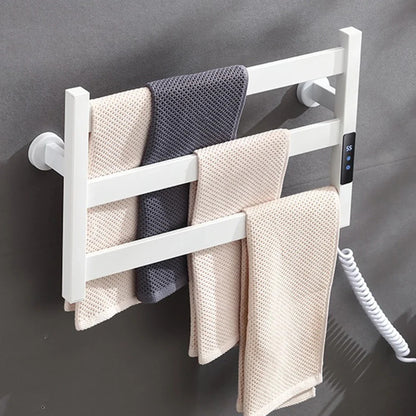 Electric Heated Towel Rack With 3 Bars Compact Warmer Multi-Level Temperature Control Space Saving Design - Image 9