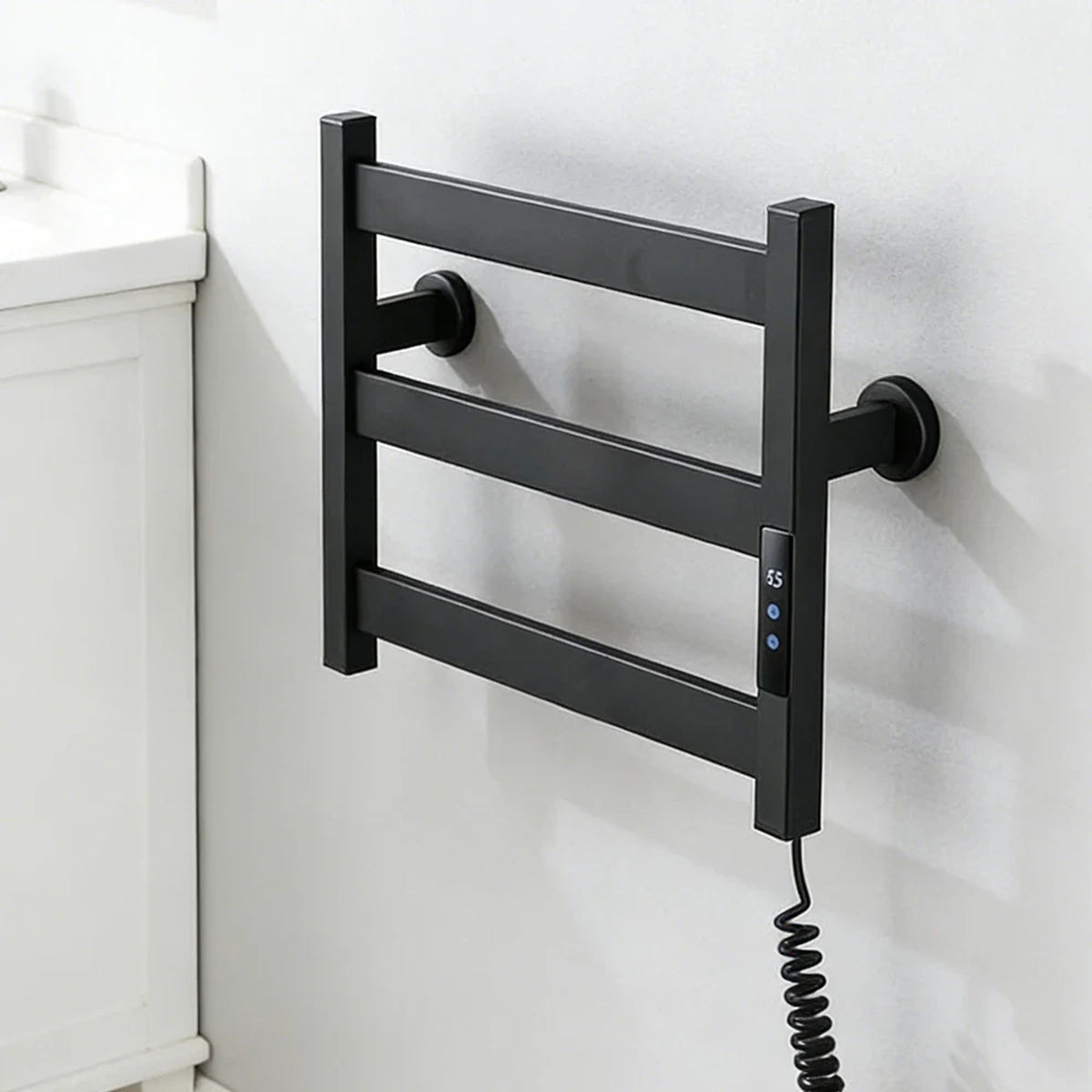 Electric Heated Towel Rack With 3 Bars Compact Warmer Multi-Level Temperature Control Space Saving Design - Image 4