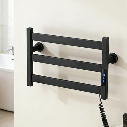 Electric Heated Towel Rack With 3 Bars Compact Warmer Multi-Level Temperature Control Space Saving Design - Image 8