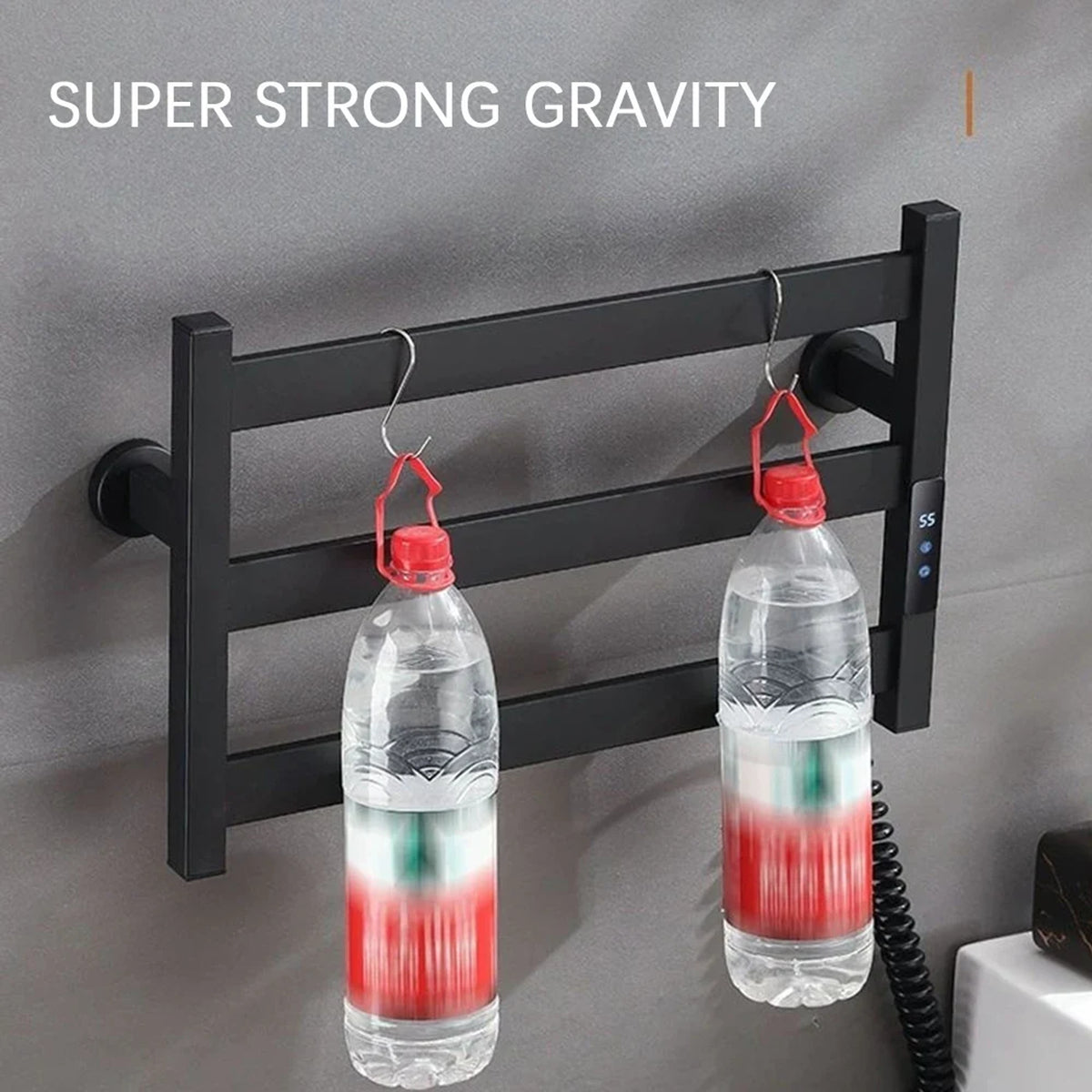 Electric Heated Towel Rack With 3 Bars Compact Warmer Multi-Level Temperature Control Space Saving Design - Image 5