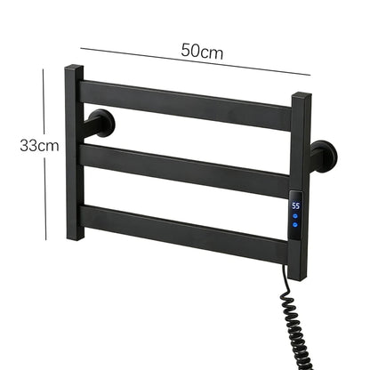 Electric Heated Towel Rack With 3 Bars Compact Warmer Multi-Level Temperature Control Space Saving Design - Image 6