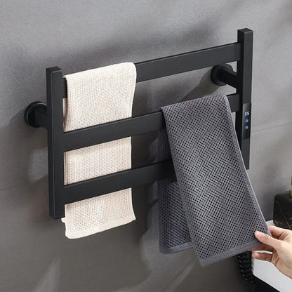 Electric Heated Towel Rack With 3 Bars Compact Warmer Multi-Level Temperature Control Space Saving Design - Image 3