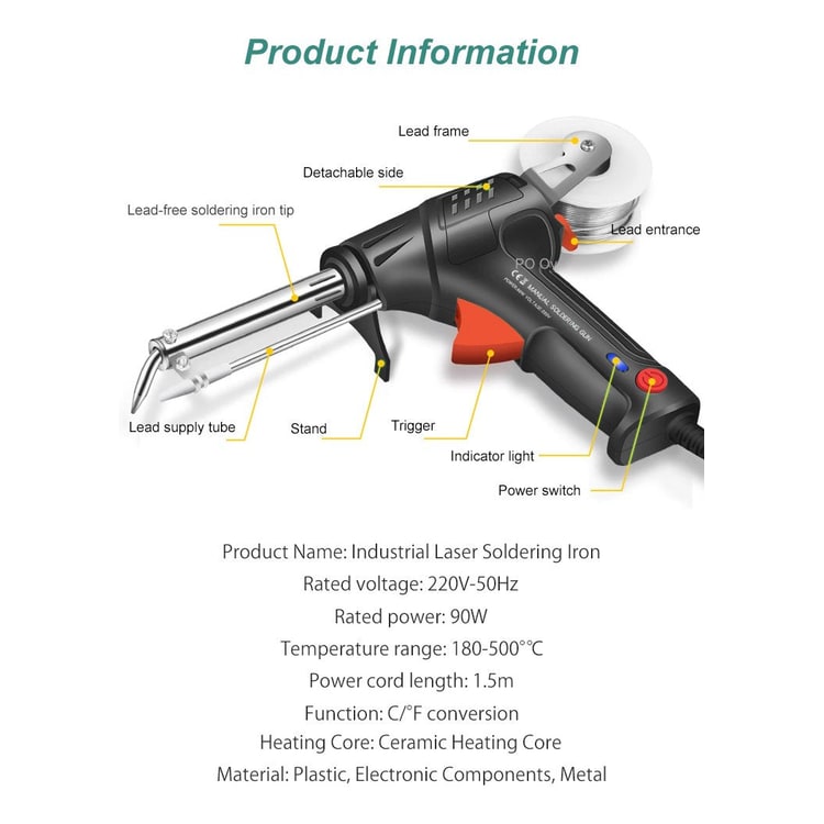 Electric Lead-Free Soldering Iron Soldering Gun Cutting Tool - Image 8