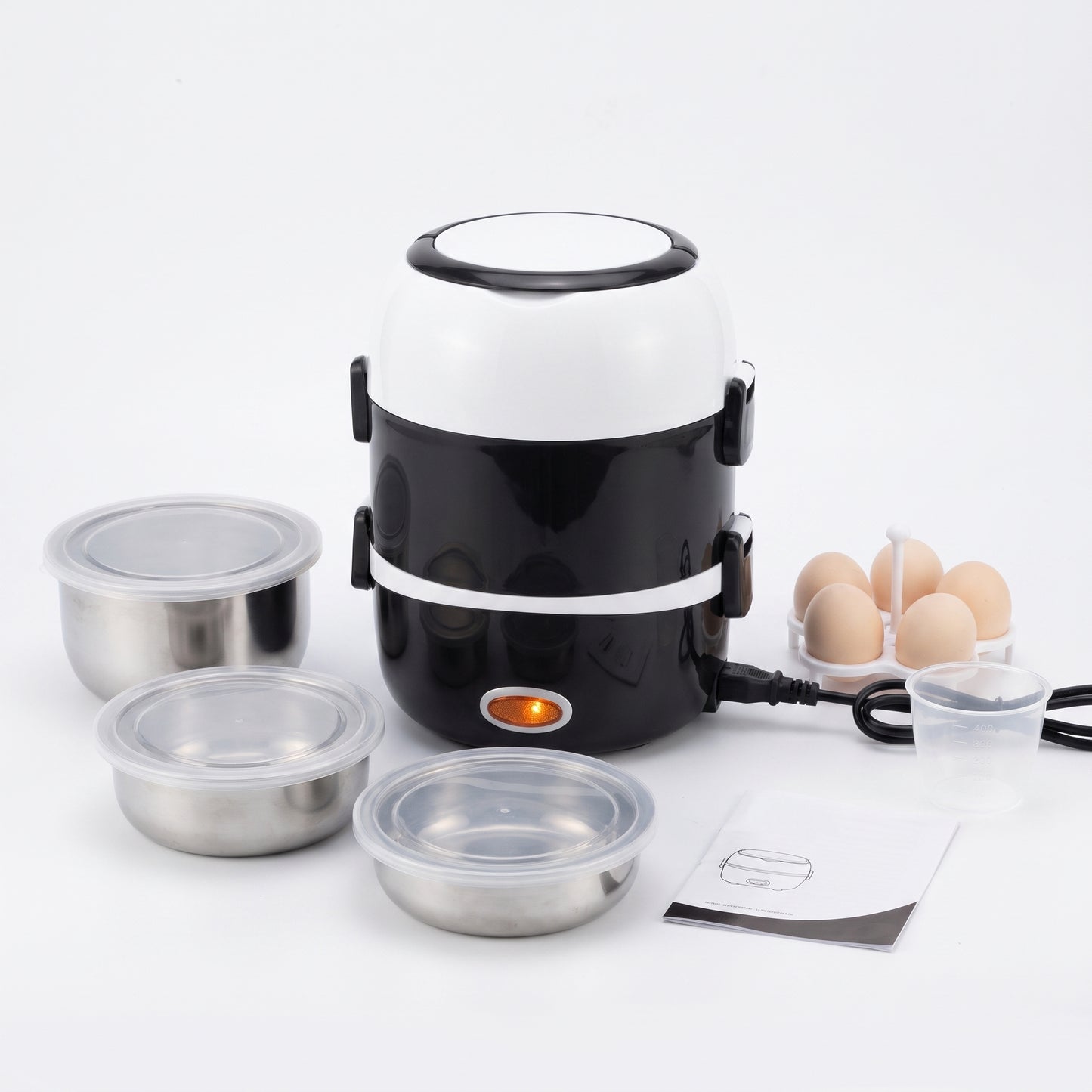 Lunch Box Electric Food Warmer Steamer Portable - angle