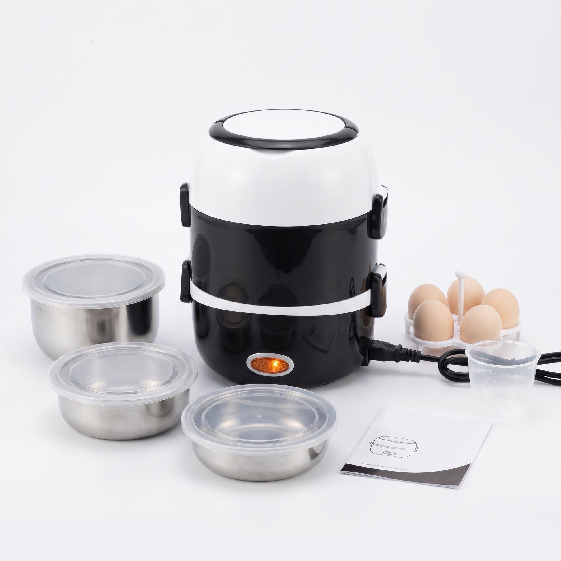 Lunch Box Electric Food Warmer Steamer Portable - angle
