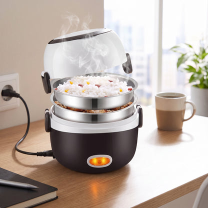 Lunch Box Electric Food Warmer Steamer Portable - studio