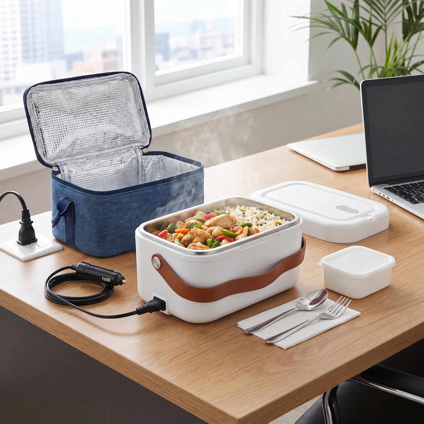 Lunch Box Electric Food Warmer Portable Heated Car Home - Image 2