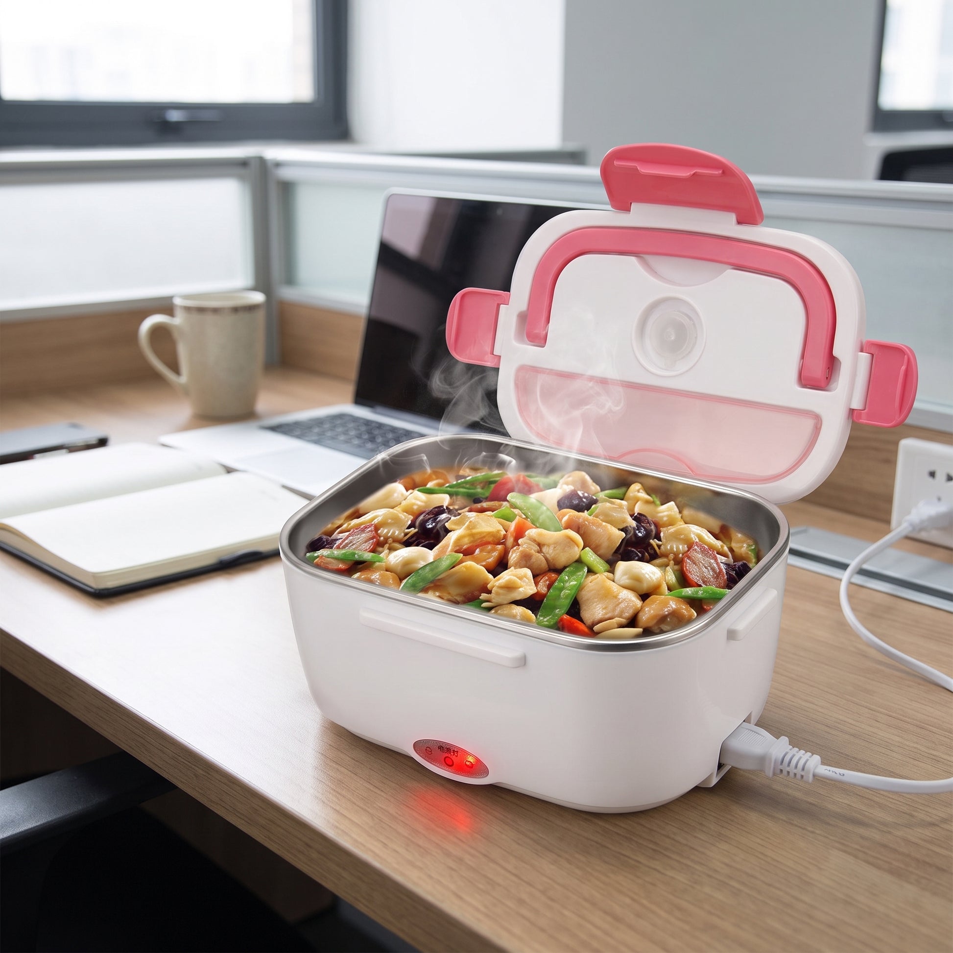 Lunch Box Electric Food Warmer Heated Portable Stainless Steel - hero