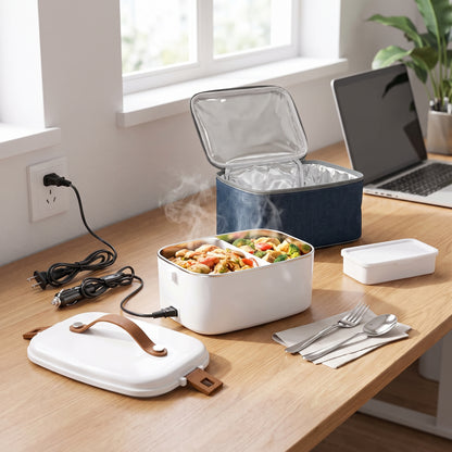 Lunch Box Electric Food Warmer Portable Heated Car Home - hero
