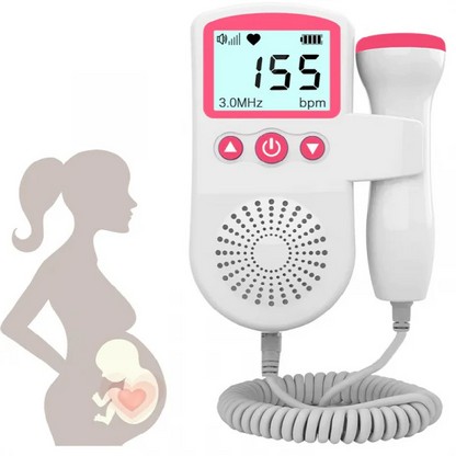 Fetal Doppler Monitor For Home Use With Handheld Probe And Built-In Speaker For Clear Sound - Image 1