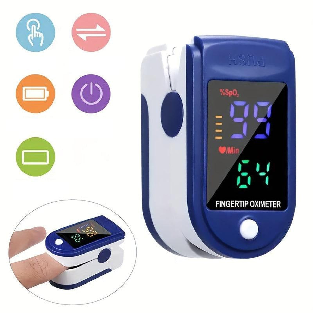 Fingertip Oximeter Pulse For Oxygen Level And Heart Rate Monitoring As A Compact Finger Device For Daily Wellness Tracking At Home - Image 3