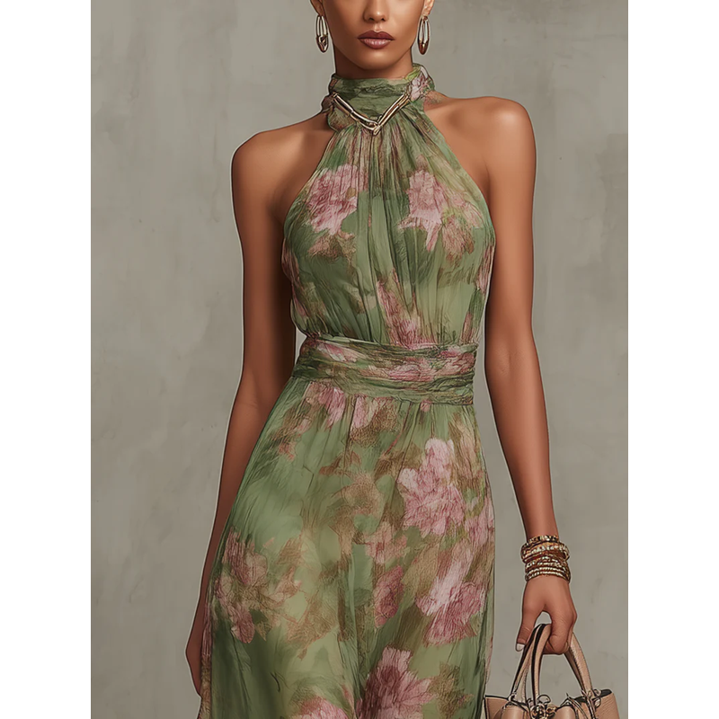 Floral Maxi Dress Summer Wedding Guest Flowy - Image 3