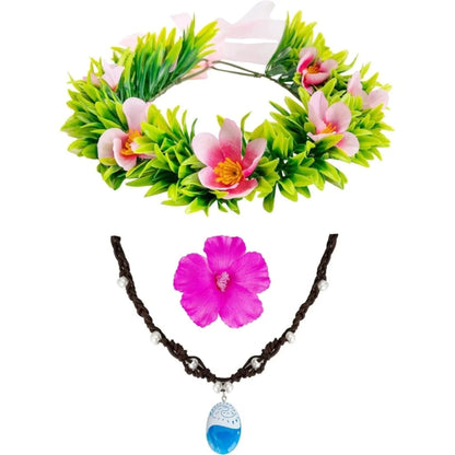 Flower Crown Necklace Set Halloween Costume Accessories And Instant Tropical Transformation - Image 5