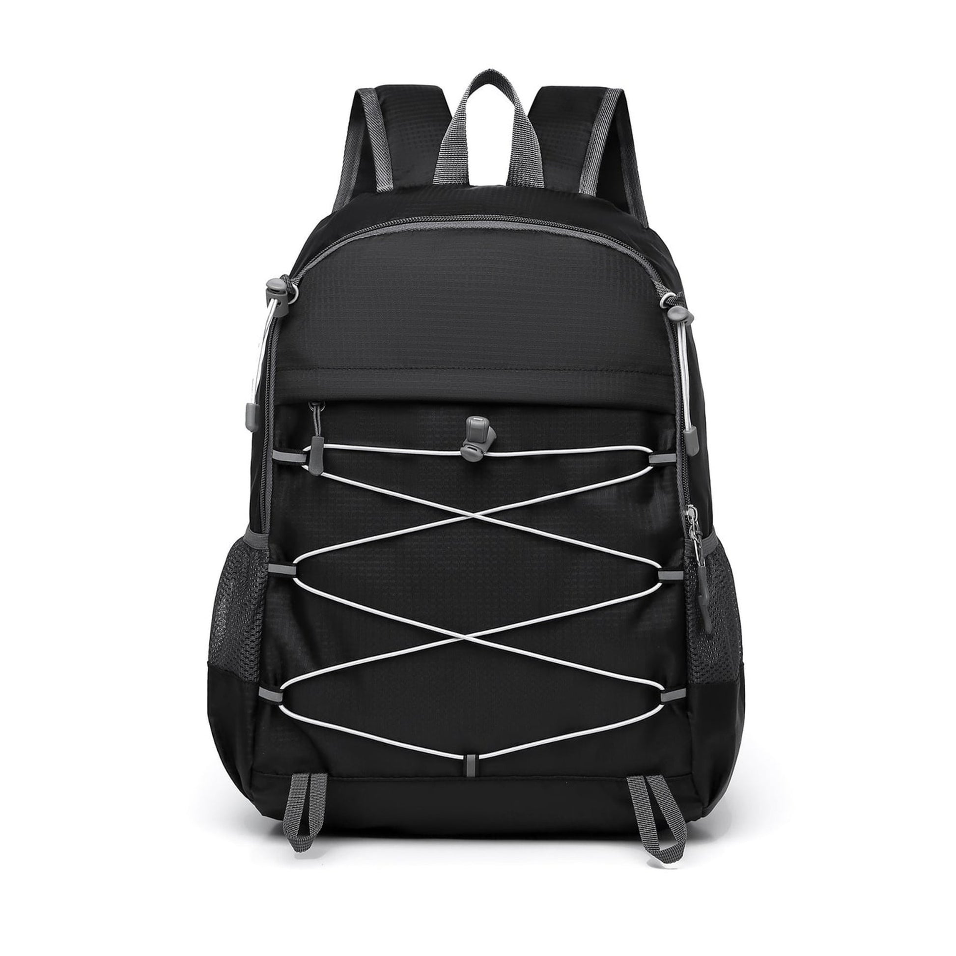 Foldable Backpack with Adjustable Compact Travel and Cord-Crossing Front - Image 2