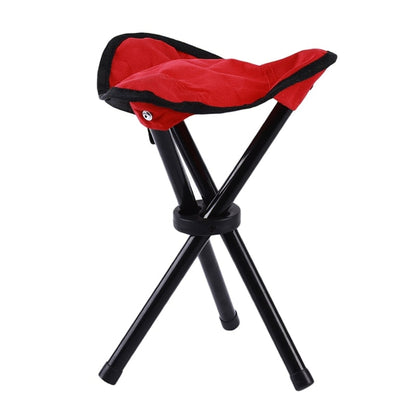 Folding Tripod Stool Collapsible Portable Camping Triangular Fabric Seat - Image 4