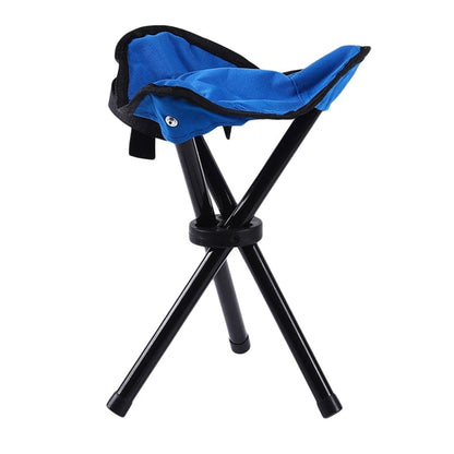 Folding Tripod Stool Collapsible Portable Camping Triangular Fabric Seat - Image 3
