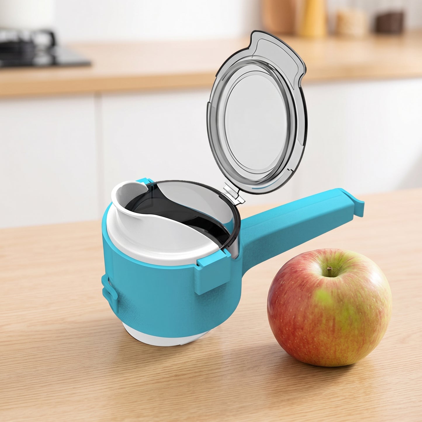 Bag Clips Dry Food Spout Assorted Pastel Colors Hinged Lid - scale