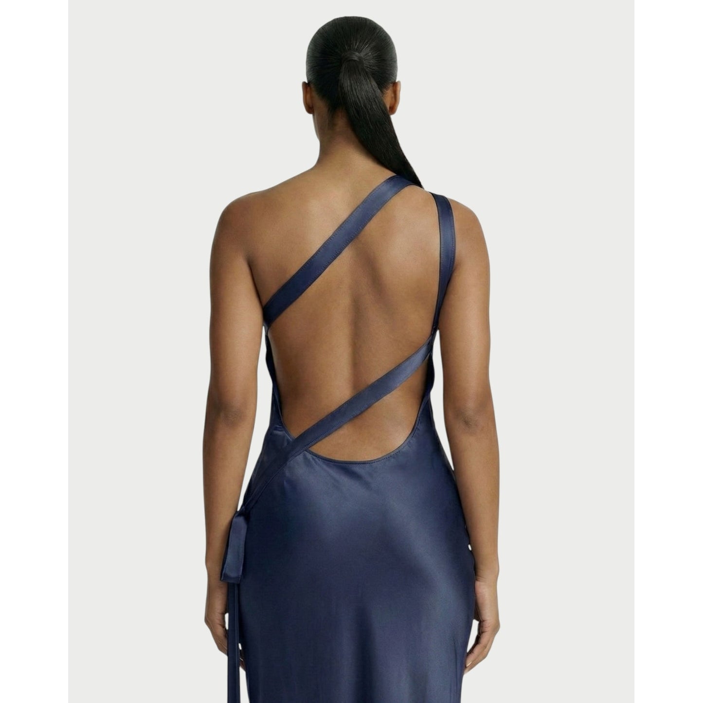 Formal Evening Maxi Dress with One-Shoulder and Open-Back - Image 10
