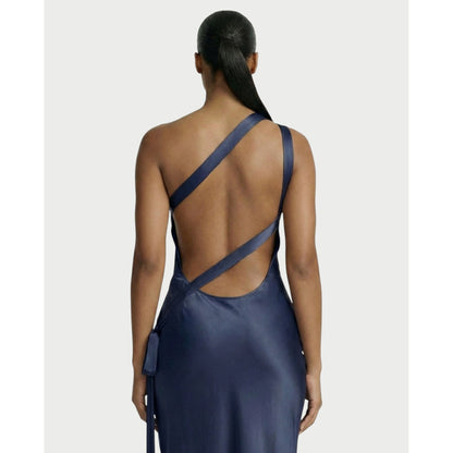 Formal Evening Maxi Dress with One-Shoulder and Open-Back - Image 10