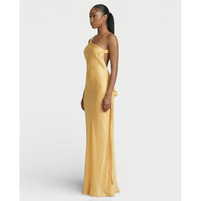 Formal Evening Maxi Dress with One-Shoulder and Open-Back - Image 3