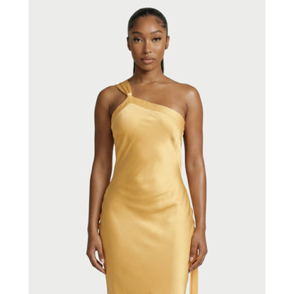 Formal Evening Maxi Dress with One-Shoulder and Open-Back - Image 4