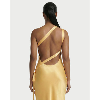 Formal Evening Maxi Dress with One-Shoulder and Open-Back - Image 5