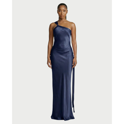 Formal Evening Maxi Dress with One-Shoulder and Open-Back - Image 6