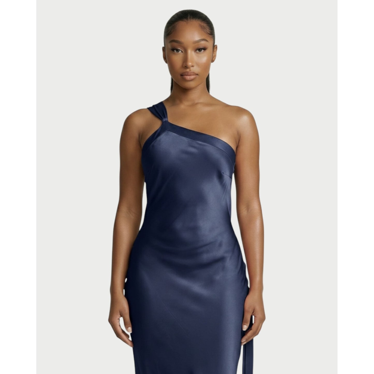 Formal Evening Maxi Dress with One-Shoulder and Open-Back - Image 9