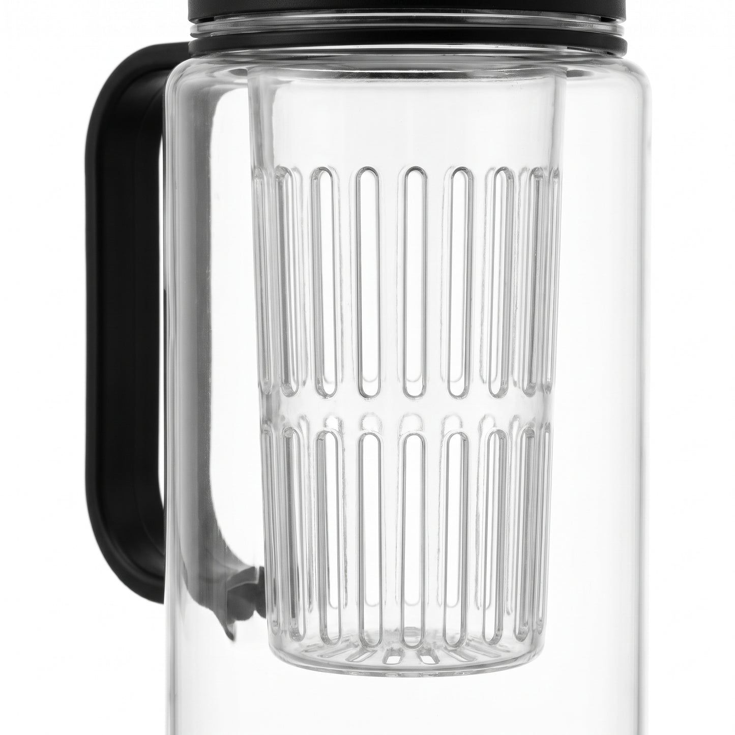 Water Bottle Fruit Infuser Clear Leakproof Design Flip-Top Lid - detail