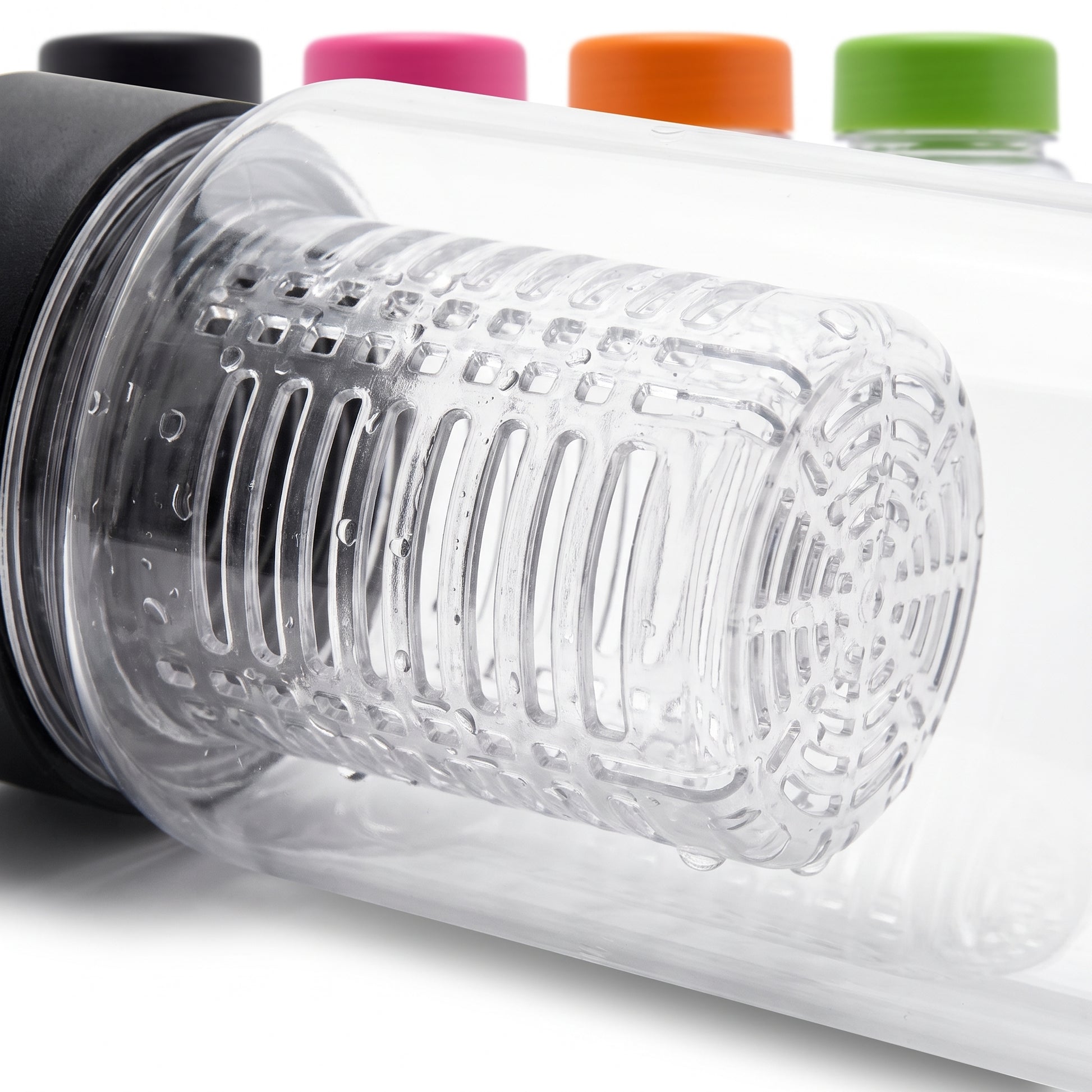 Water Bottle Fruit Infuser Clear Leakproof Design Flip-Top Lid - detail