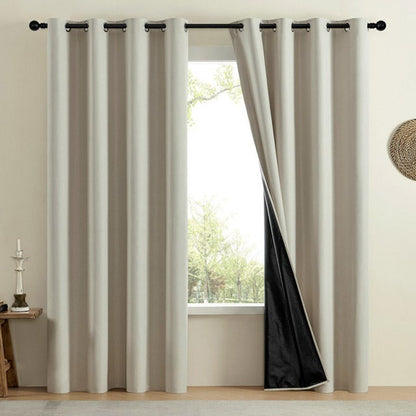 Full Blackout Thermal Curtains Insulated Grommet Panels For Noise Reduction And Light Blocking - Image 15