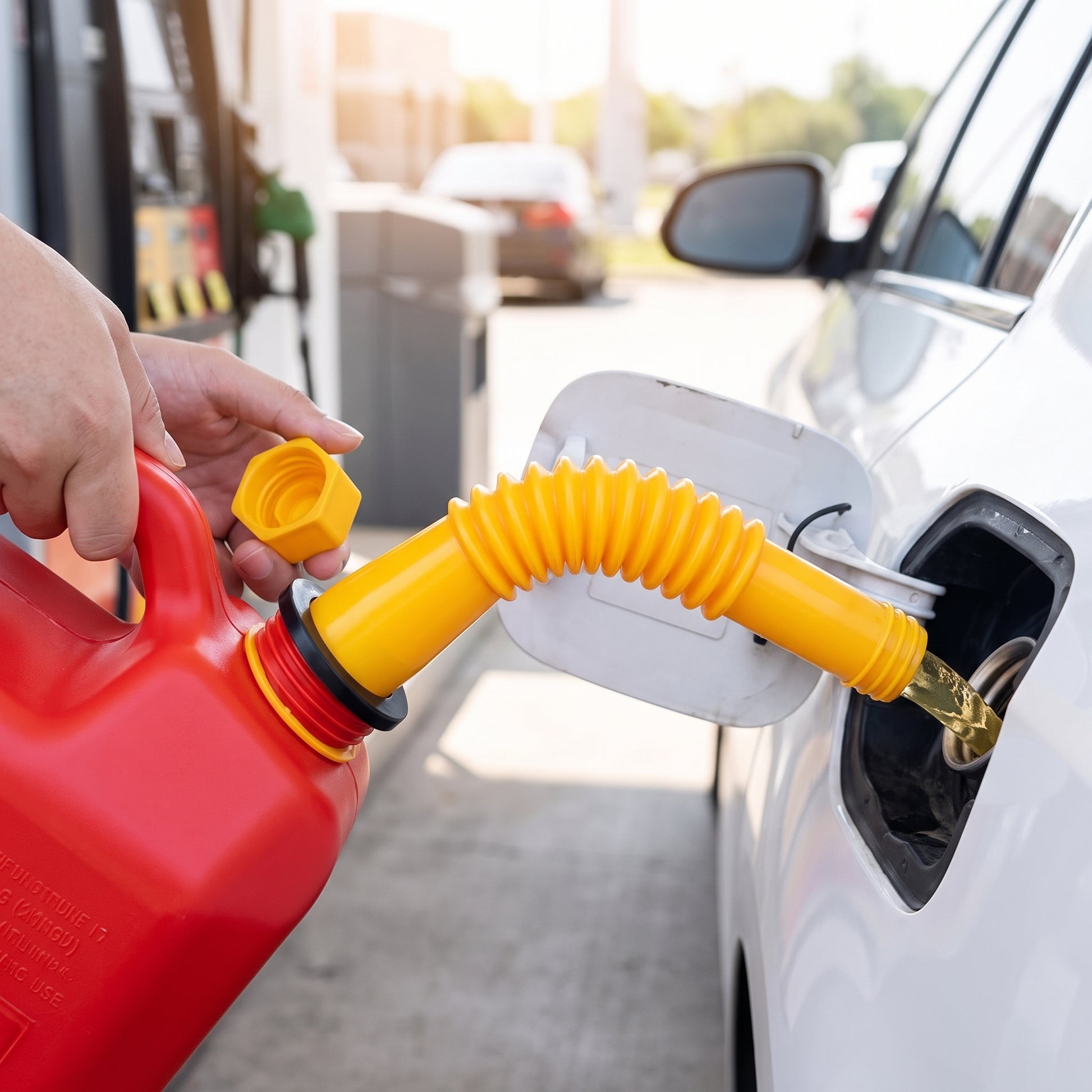 Replacement Gas Can Spout Pouring Flexible Yellow Plastic Kit - hero