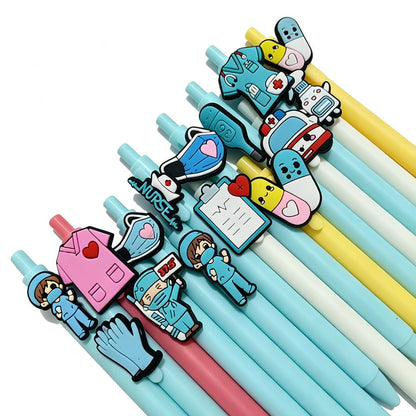 Gel Pens Medical Themed Cute Nurse Doctor Silicone Toppers - Image 4