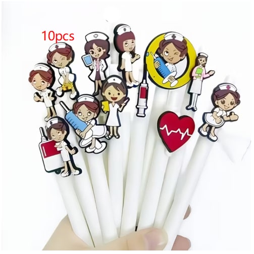 Gel Pens Medical Themed Cute Nurse Doctor Silicone Toppers - Image 5