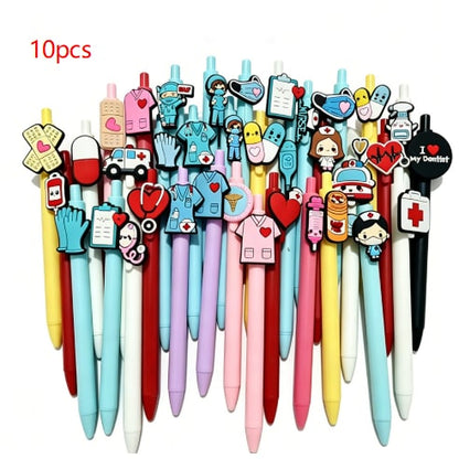 Gel Pens Medical Themed Cute Nurse Doctor Silicone Toppers - Image 6