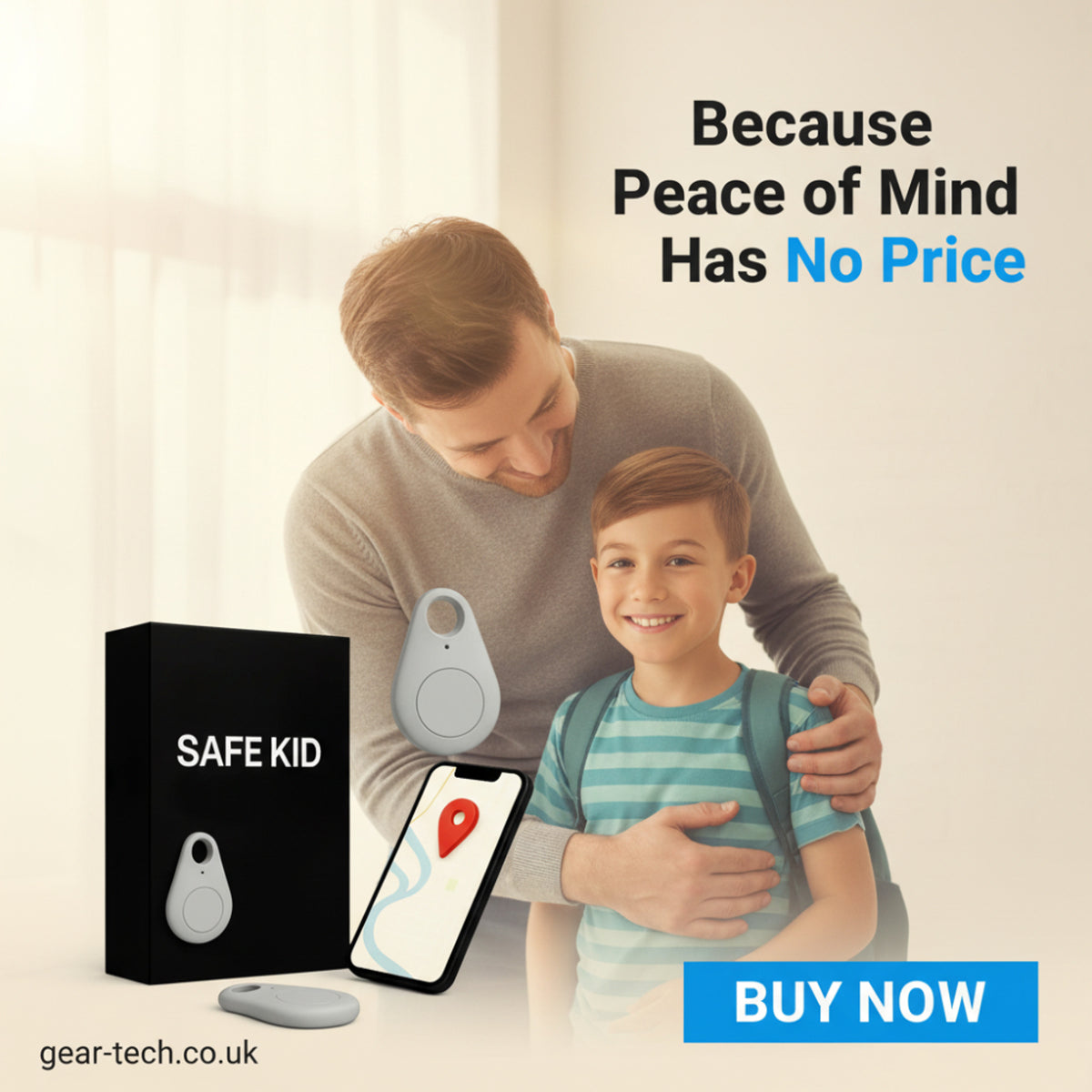 GPS Tracker With Real-Time Location Tracking Android Bluetooth Connectivity And Water-Resistant Keyring Tag - Image 3