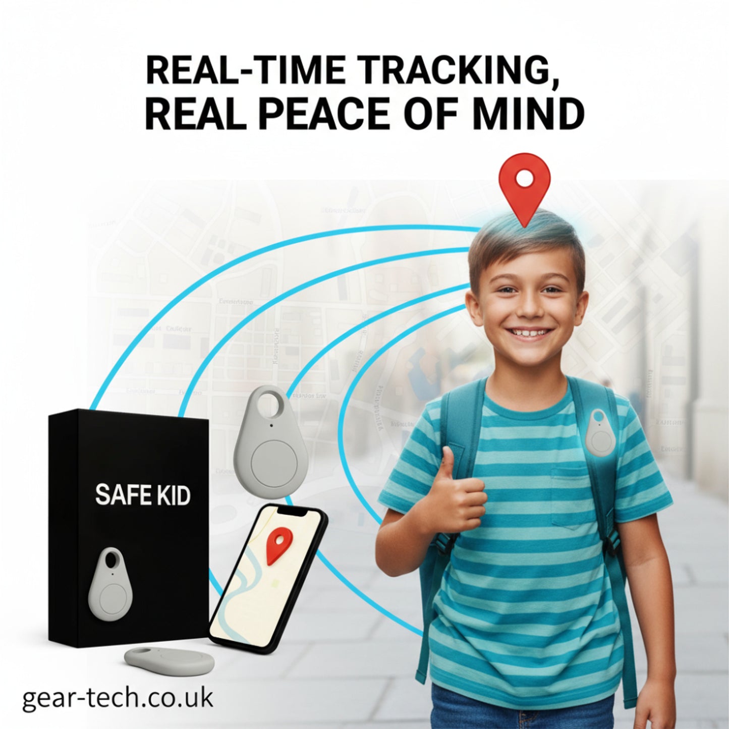 GPS Tracker With Real-Time Location Tracking Android Bluetooth Connectivity And Water-Resistant Keyring Tag - Image 13