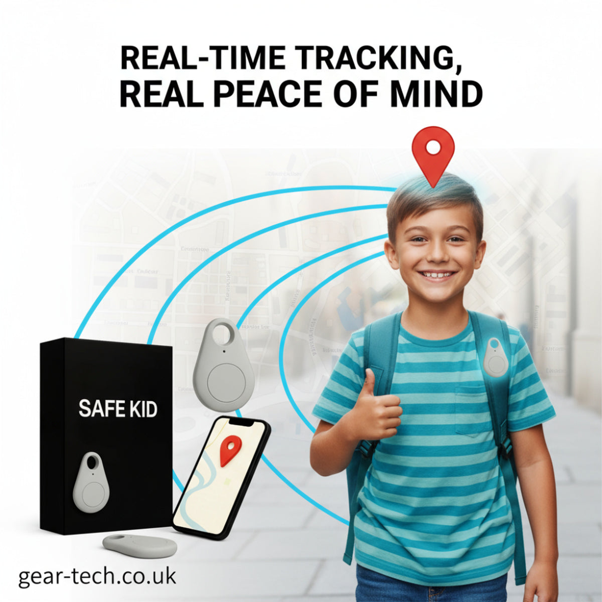 GPS Tracker With Real-Time Location Tracking Android Bluetooth Connectivity And Water-Resistant Keyring Tag - Image 13