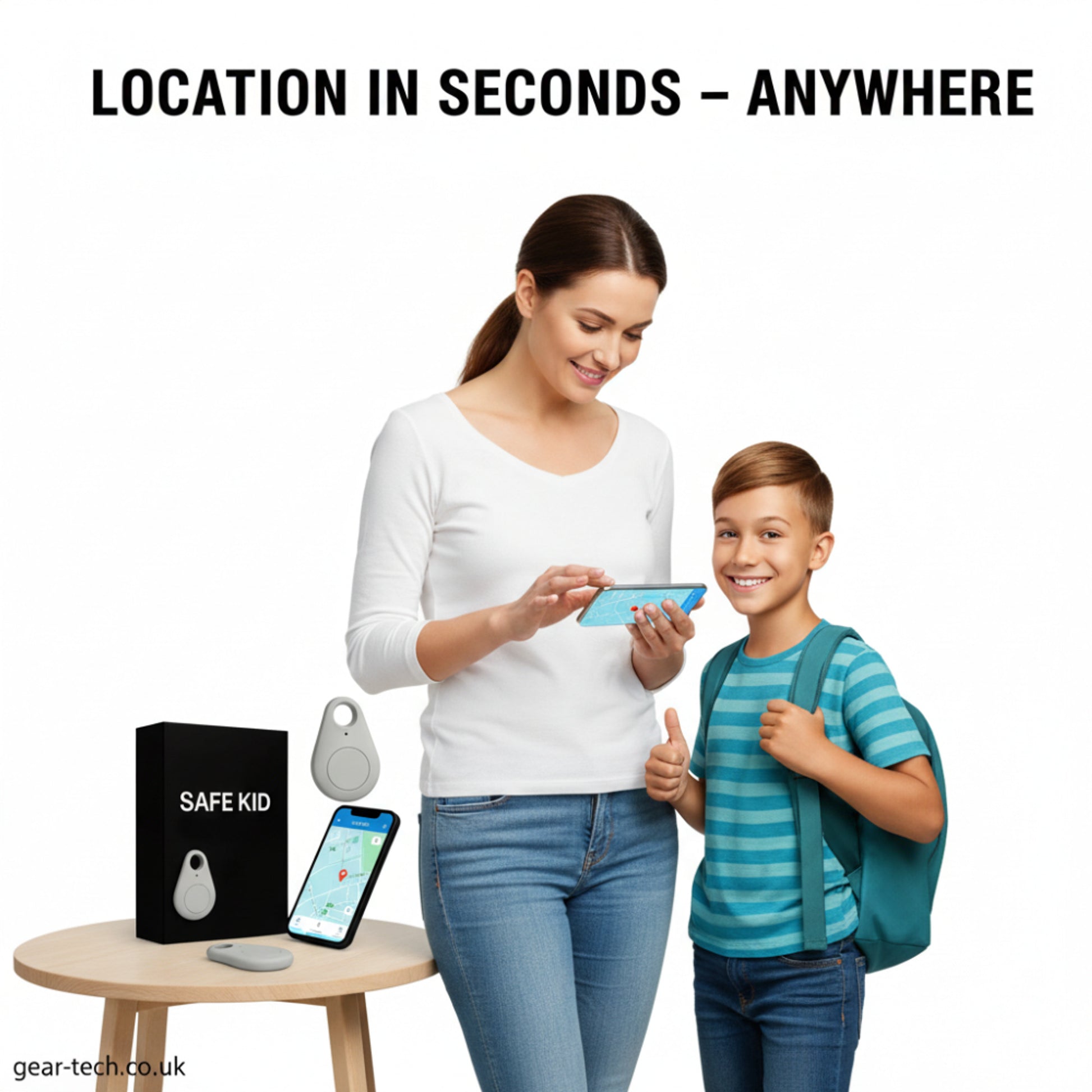 GPS Tracker With Real-Time Location Tracking Android Bluetooth Connectivity And Water-Resistant Keyring Tag - Image 2