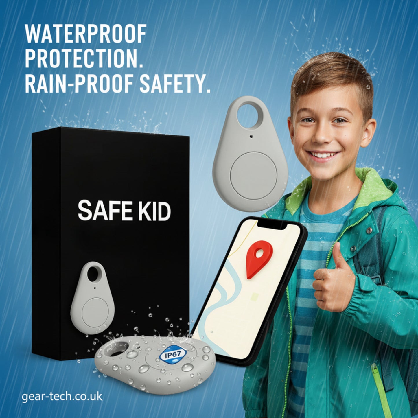 GPS Tracker With Real-Time Location Tracking Android Bluetooth Connectivity And Water-Resistant Keyring Tag - Image 4