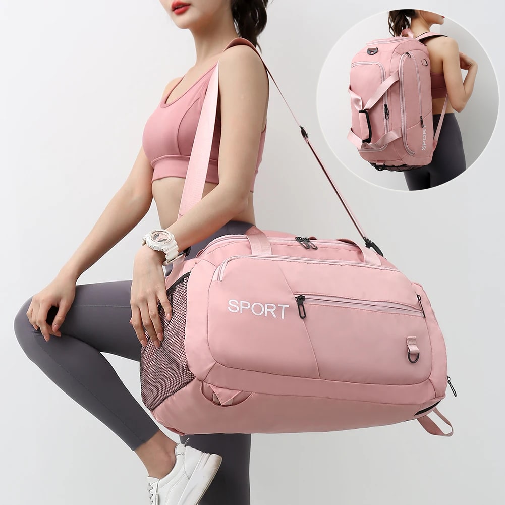 Gym Bag Travel Duffel Shoe Compartment Sports - Image 2