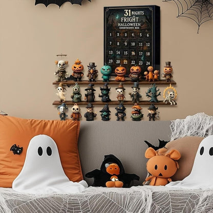 Halloween Advent Calendar Countdown Decor With Spooky Miniature Figurines For Daily Collectible Reveal - Image 5